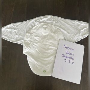 Nested Bean White Swaddle